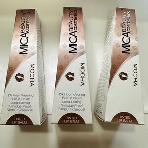 New 3 x Mica beauty cosmetics Mocha Tinted Lip Balm,Price is Firm